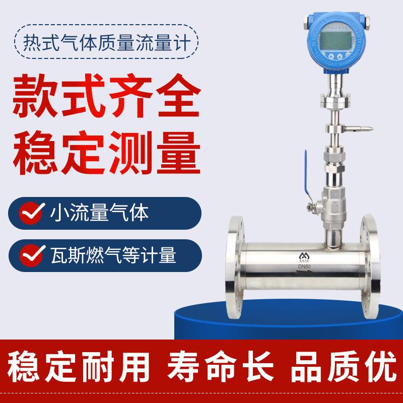 热式气体质量流量计氮气氨气插入式空气计量仪器仪表管道流量表