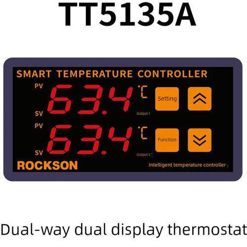 Tt5135A数显独立探头双路恒温开关制冷热水加热温度控制器仪表