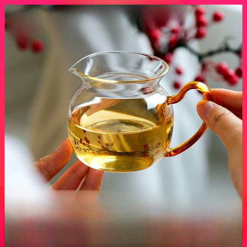 和其新公平杯水晶彩色小圆满茶海230ml手工耐热高硼硅玻璃男杯