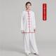 正品 清风太极语服女棉麻中国老年武术表太演服春亚麻极拳练功服男