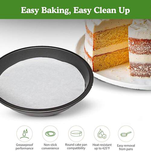 Parchment Paper Baking Sheets Round Cake Pan liners Baking
