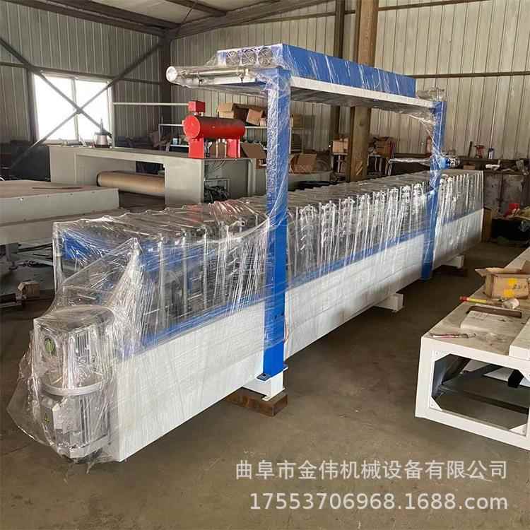 金伟机械木饰面集成墙护墙板包覆机 木格栅冷胶覆膜包覆机
