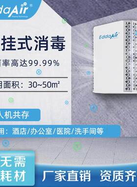 壁挂式空气消毒机室内空气净化器等离子杀菌装置挂墙式除异味设备