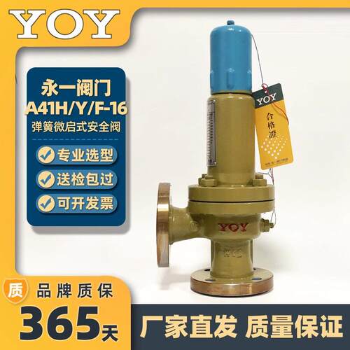 永一安全阀A41Y/H-16C弹簧式铸钢导热油消防水石油气法兰泄压阀门