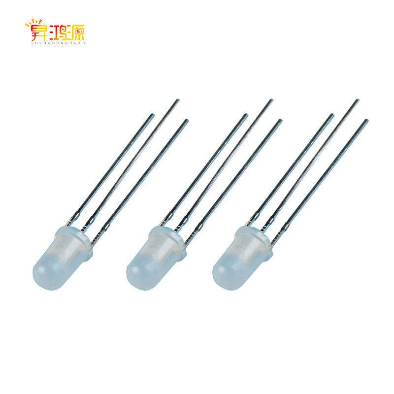 5mm/f5双色雾状红普绿共阳/5透明红普绿共阴/红绿白蓝led三脚灯珠