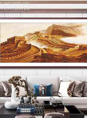 网红金山岭晨画光长壁万城画客厅画山图水画挂靠办公里室背有山装