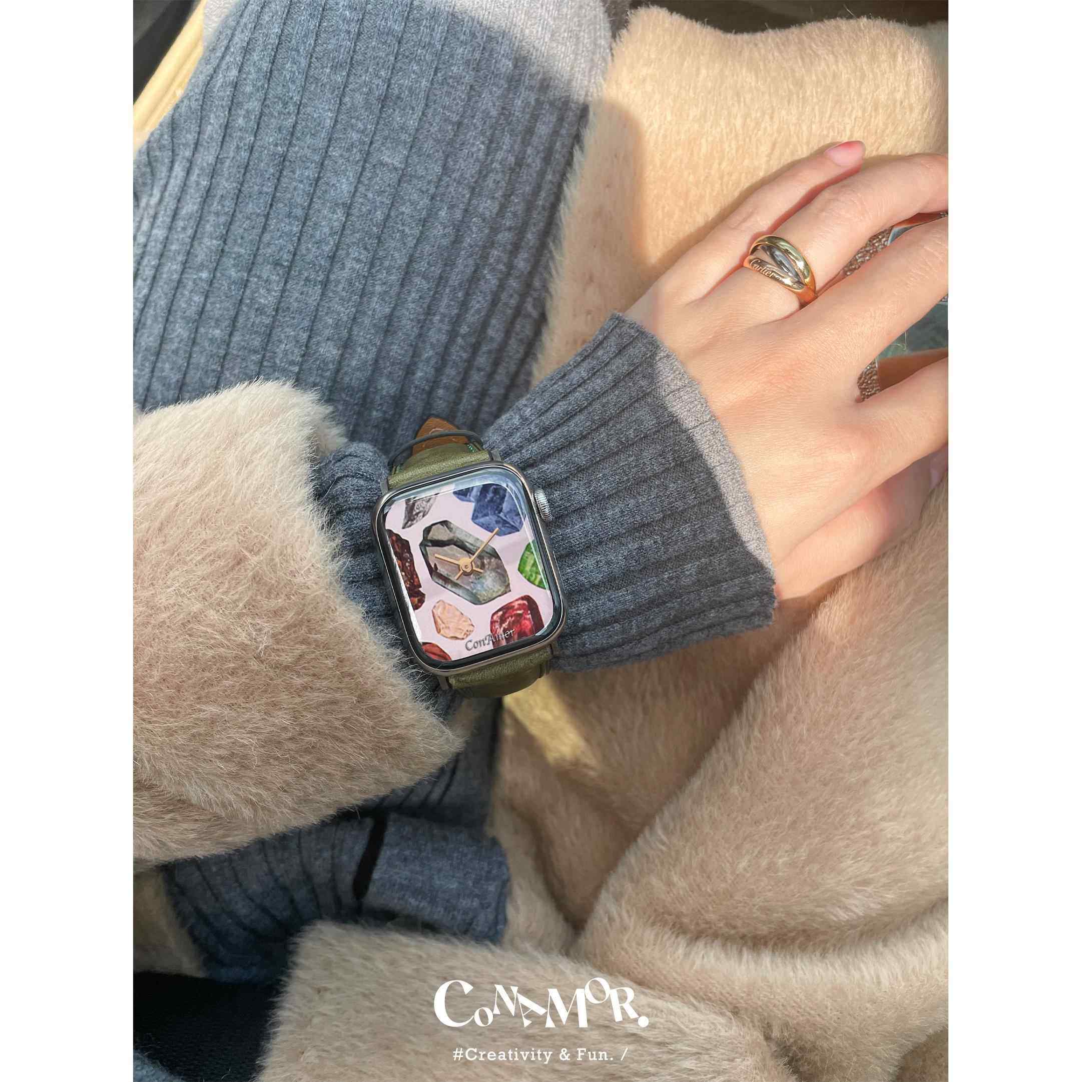 《梦中的巨物》 流浪纹中古iWatch表带头层牛皮适用于Applewatch,智能设备,智能手表手环表带/腕带,淘宝优惠券,粉丝福利购,淘宝优惠卷