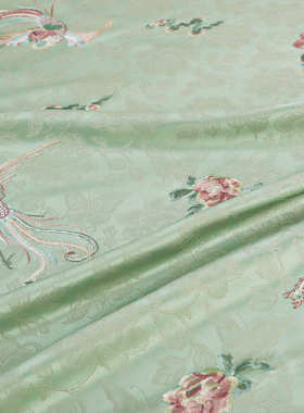 《FS209蝶舞凤仪》国风上衣面料新中式提花锦缎服装面料