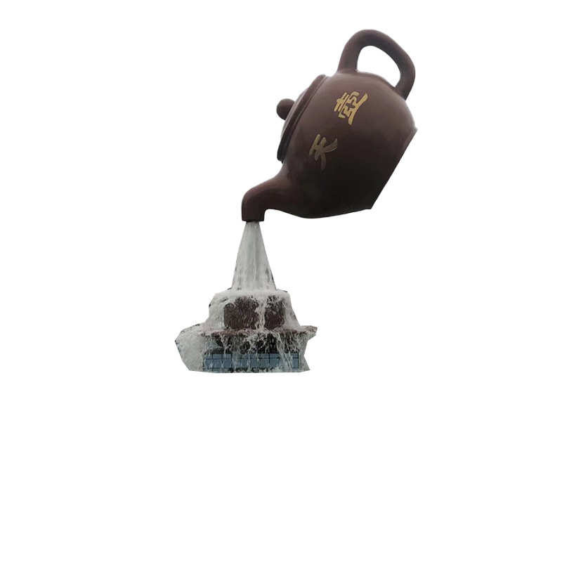 玻璃钢流水天壶茶壶 悬空流水茶壶雕塑 玻璃钢悬空壶雕塑厂家供应