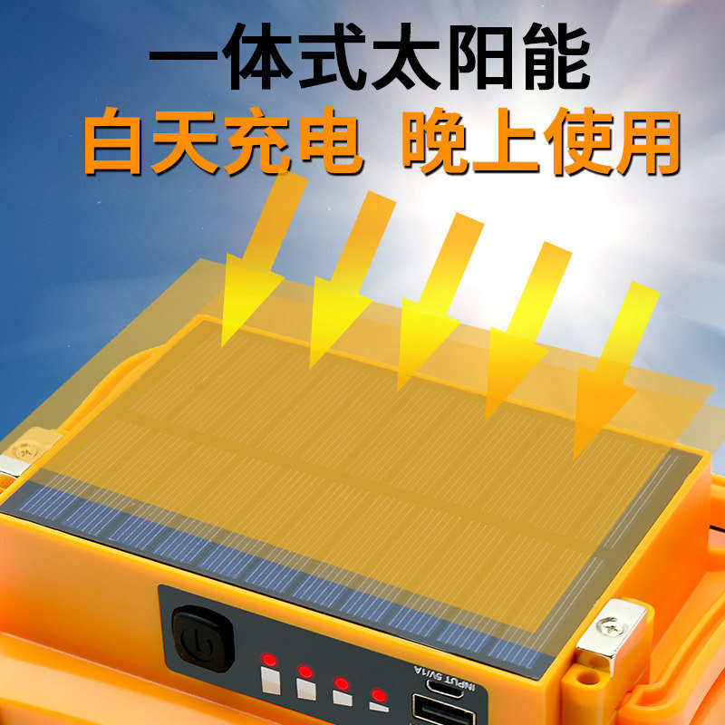新款太阳能充电野营灯 户外LED露营灯应急帐篷灯马灯可移动地摊灯