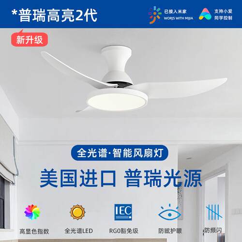 2023年新款led风扇灯现代简约吊扇灯卧室电风扇严选中山灯饰灯具