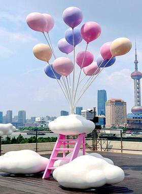 表白气球云饰品网红签到心脏装置景区文化旅游照片云梯玻璃纤维雕