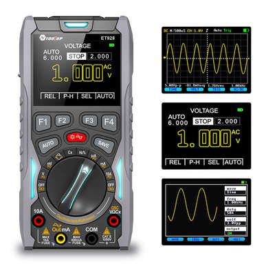 ( 合手持式tooltop彩显)3万用表et928信号源lcm320x240 +示波器1