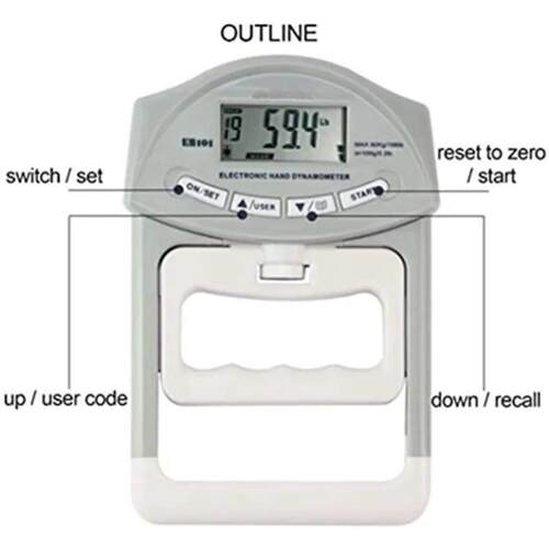 Digital Electronic Hand Dynamometer Grip Strength Measuremen