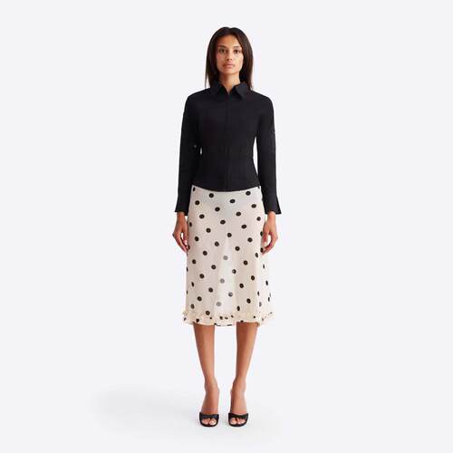 Ladies' high waisted polka dot skirt 女士高腰波点半身裙