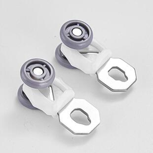 不锈窗帘大方不锈钢大轨轴承轮滑包胶静音钢滚厂轮窗帘滑轮轨道配