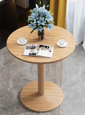 7K简JLM约现代洽桌小圆桌休闲商务办公接谈待会议桌小户型圆桌形