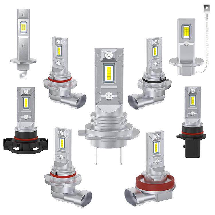 外贸新品汽车led大灯1:1直插迷你H1 H7 H3 H11 P13W9005 9006灯泡