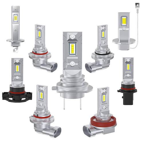 外贸新品汽车led大灯1:1直插迷你H1 H7 H3 H11 P13W9005 9006灯泡