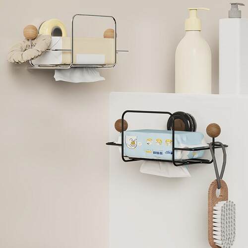 Suction Cup Kitchen Paper Towel Holder No-Drill Wipe Storage
