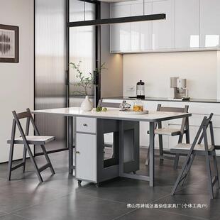 隐藏式折叠餐桌椅组合家用商用经济型伸缩移动桌户外庭院餐厅桌椅