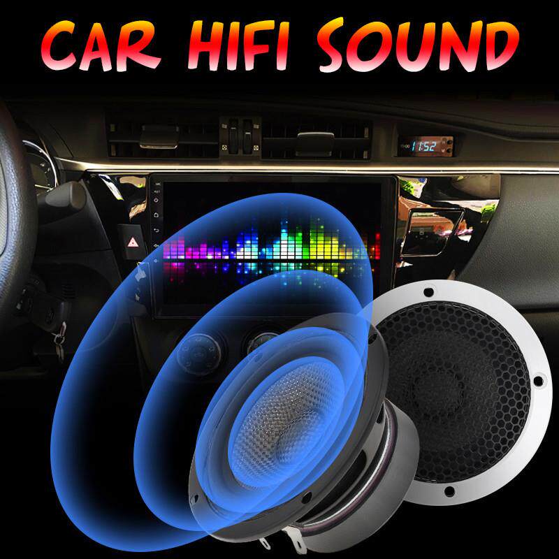 汽车音响喇叭3510碳纤维盆3.5寸中音喇叭中音扬声器 车用喇叭