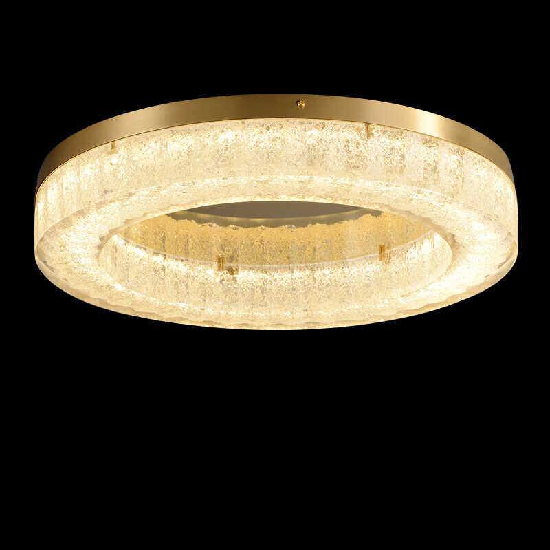 全铜轻奢客厅吸顶灯设计师后现代意式极简北欧主卧室书房环形灯具