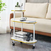 方茶几实木沙发石纹轻奢边小板大理北欧物几柜岩风沙发边几置新款