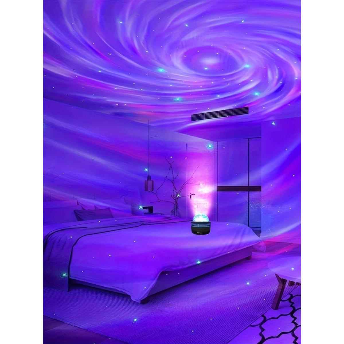 网红星空灯卧室投影灯水波纹床头浪漫小夜灯北极光满天星氛围灯