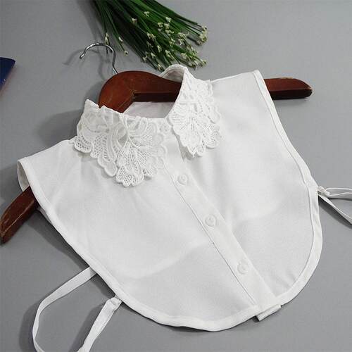 Women's Vintage Detachable Lace Fabric Collar - Floral