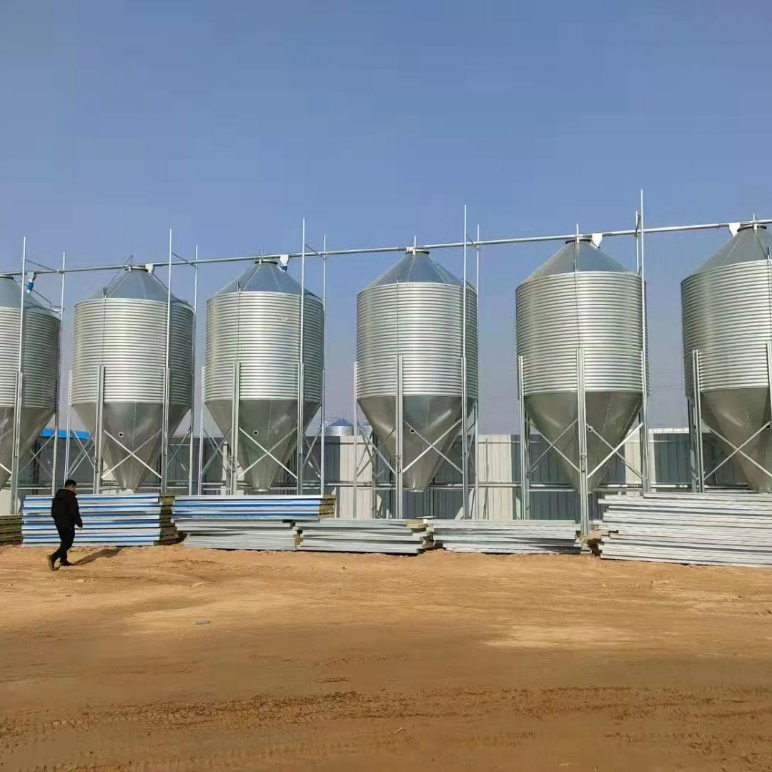 料塔猪用自动喂料设备料仓料线镀锌料塔自动料线赛盘链条厂家供应