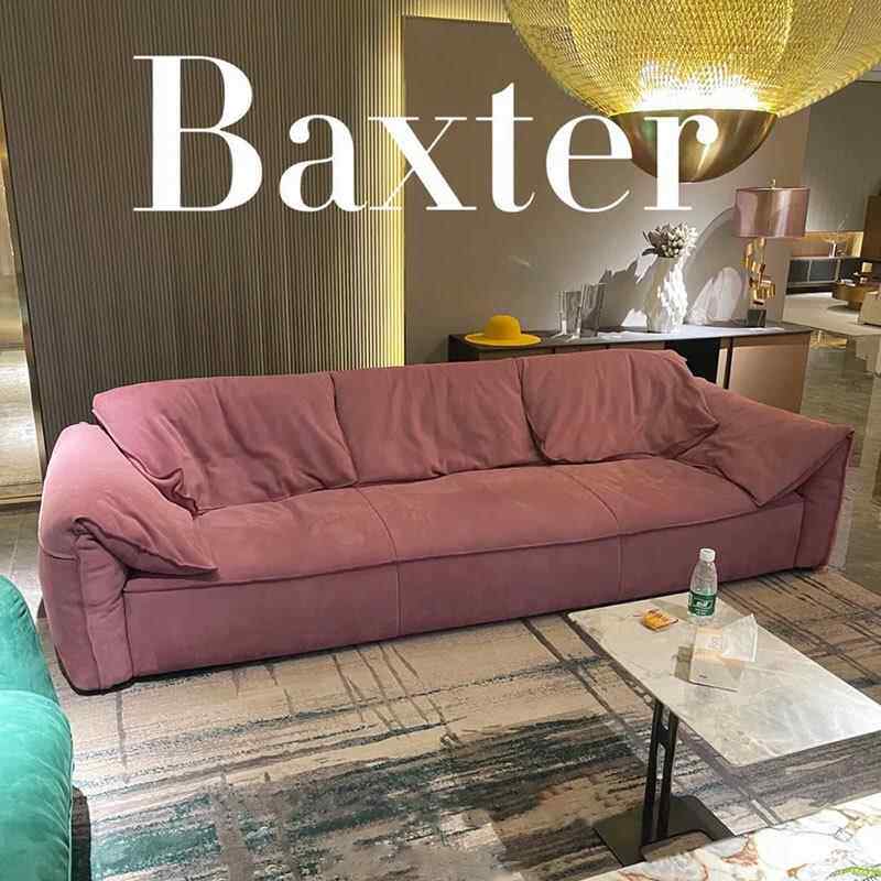 baxter磨砂绒直排科技布大象耳朵羽绒沙发意大利网红款双面凯撒