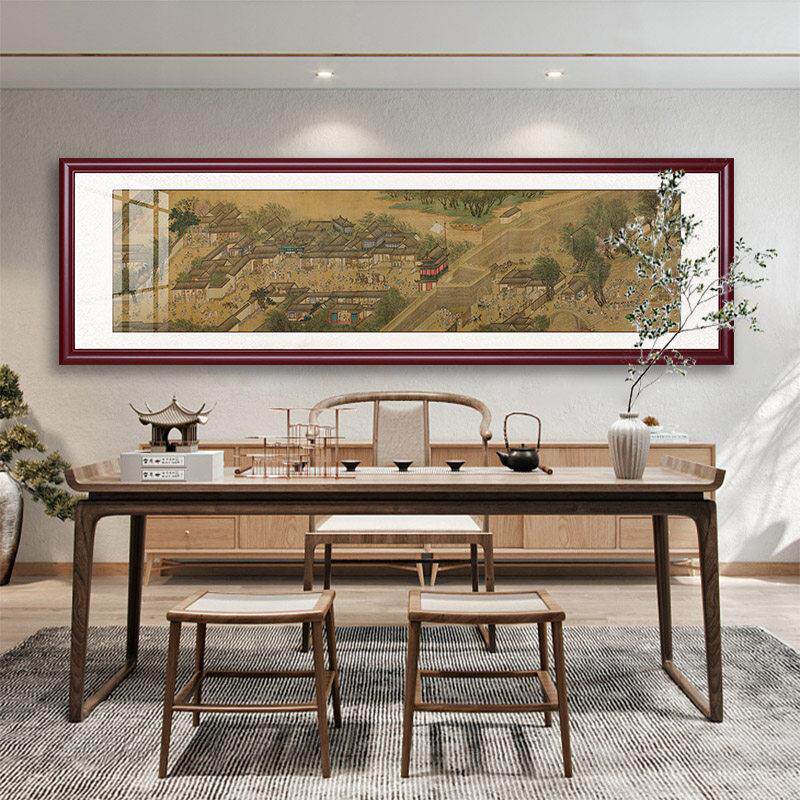 清明上河图挂画富春山居图客厅装饰画背景墙国画山水画名画壁画