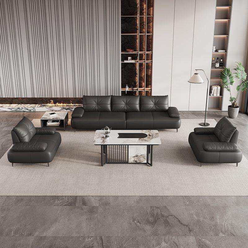 办公沙发茶组套装意式三人位现代合商务会客接几室待无品牌/简约