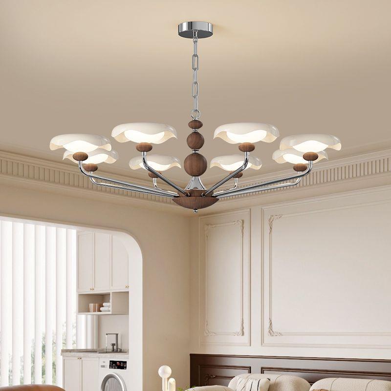 法式奶油风蛋壳26462厅灯中古星轨飞碟大厅主眼灯客高端大气护灯