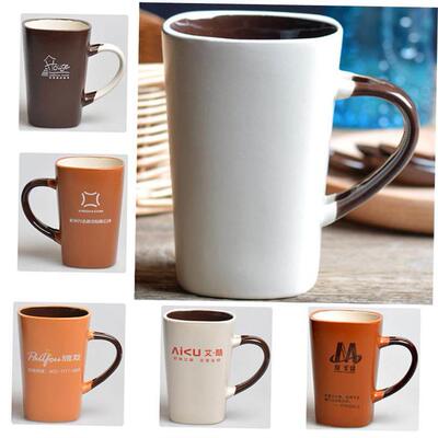 milk tea glass ceramic coffee mug cup cute cartoon spoon 杯