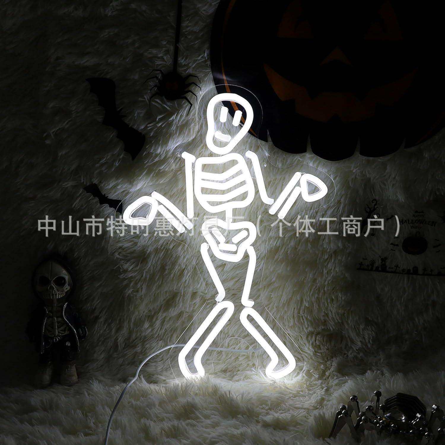 亚马逊热卖新款万圣节骷髅摆件创意鬼节布置道具氛围场景摆件A24