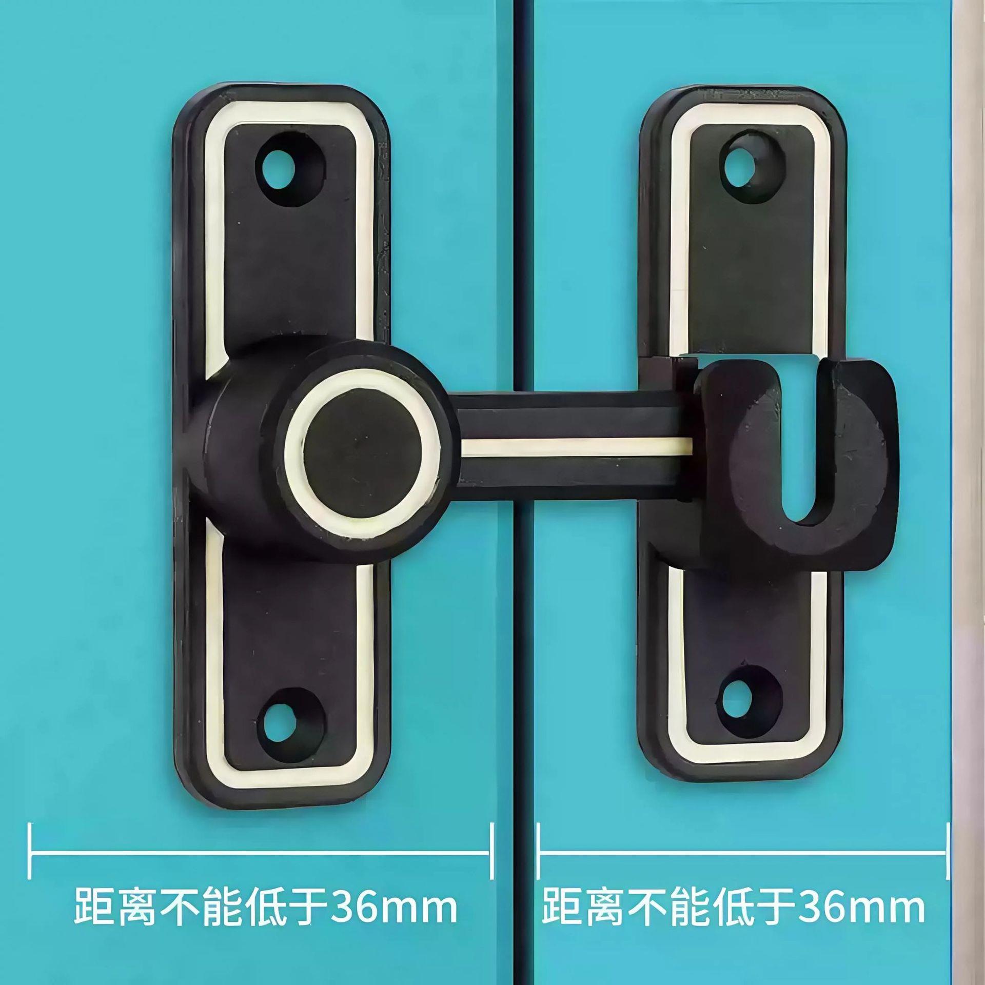 插销门佐致（收栓移免打孔门扣反拉锁门搭扣拴门专用锁推门锁扣门