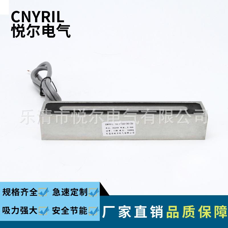 YR-F150/30/25长方形电磁铁吸力100KG电吸铁DC12V24V吸盘电磁铁