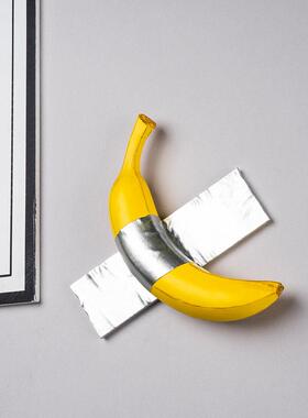 新款直销跨境新品胶带香蕉挂件创意家居树脂工艺品壁饰墙壁装饰品