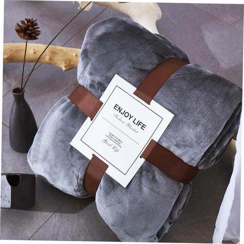 Blanket Plain Flannel Thick Coral Fleece Knee Blanket 小毛毯