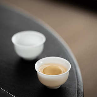 冰种玉瓷反口杯茶杯品茗杯白瓷小号功夫茶杯个人杯家用陶瓷茶具