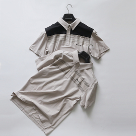 小太阳t恤外贸polo衫，男装夏季短袖全棉纯棉，莱卡弹性厚款翻领休闲