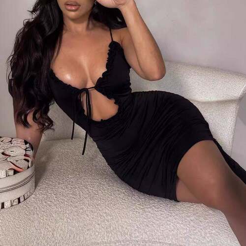 Ladies Summer Romantic Solid Color Lace Strap Cami Romper