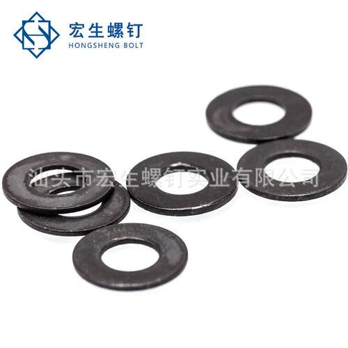 达克罗平/垫圈 高强平度垫片M5190M6 加硬200V垫圈 GB97DIN125H黑