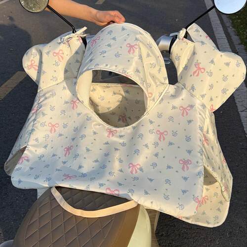 麦几酱酱亲子天窗开叉夏季电动车挡风被防晒抗UV四季高颜值