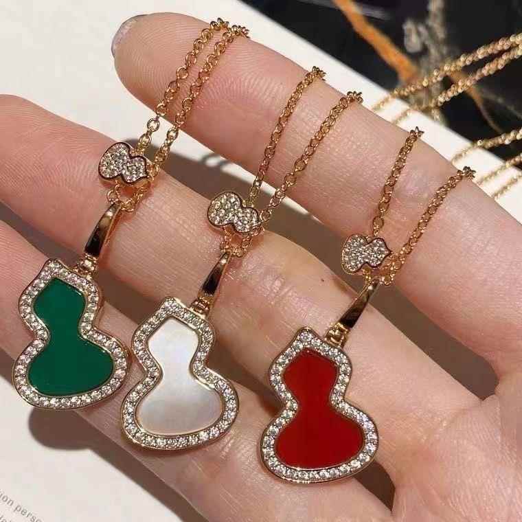 麒麟珍珠葫芦项链女镀18k