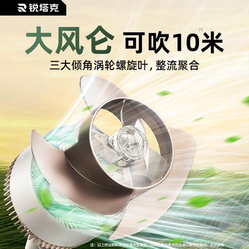 RTAKO 循环扇家用空气循环风扇立式摇头智能节能落地扇卧室电风扇