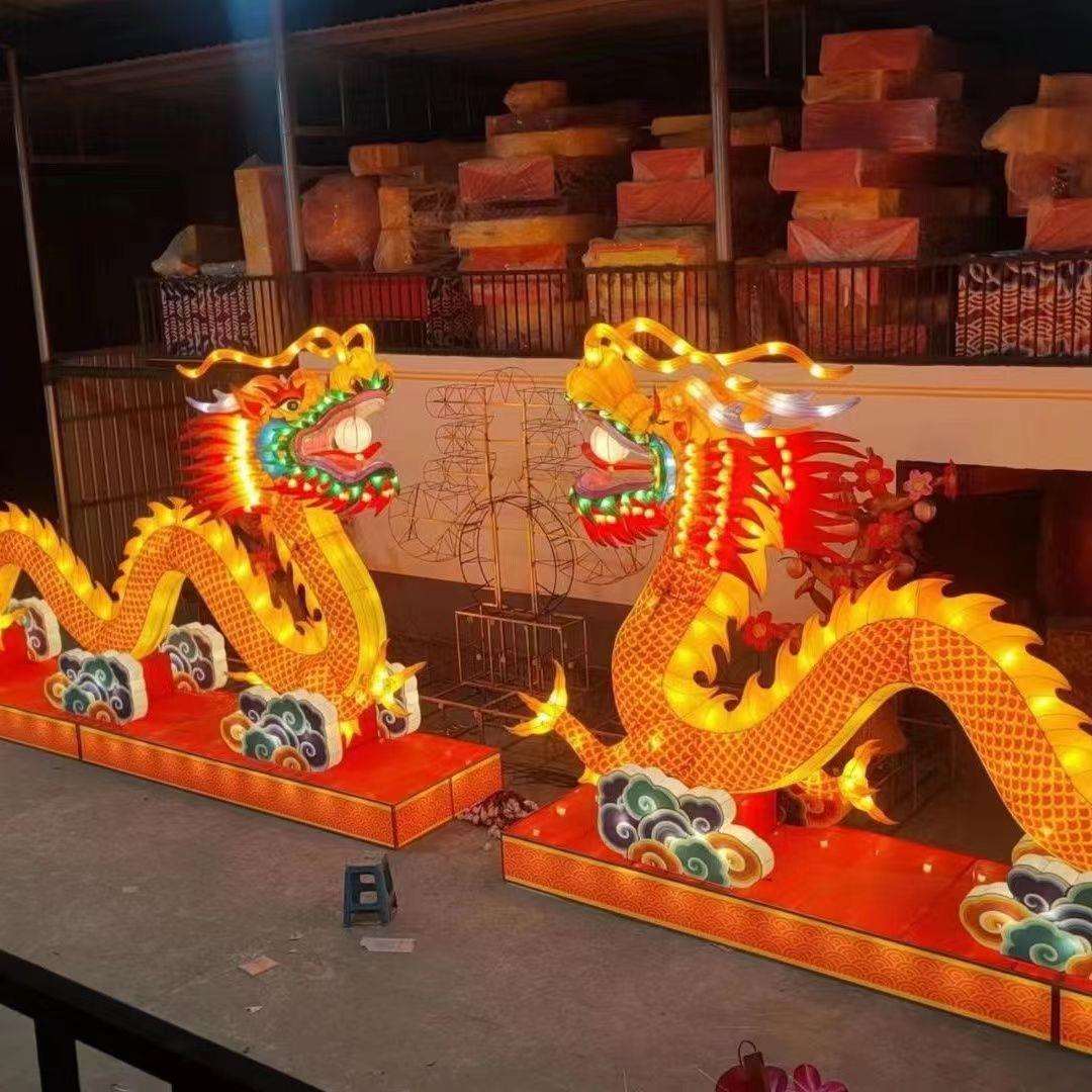 大型拱门花灯国潮花灯卡通龙彩灯户外街道风景区防水造型布置灯会