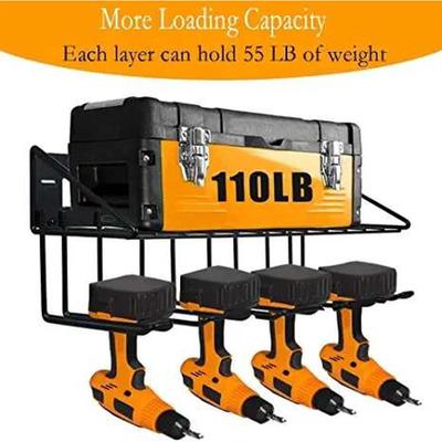 电动工具储物架手持电钻置物架重型浮动黑色工具架Tool shelf